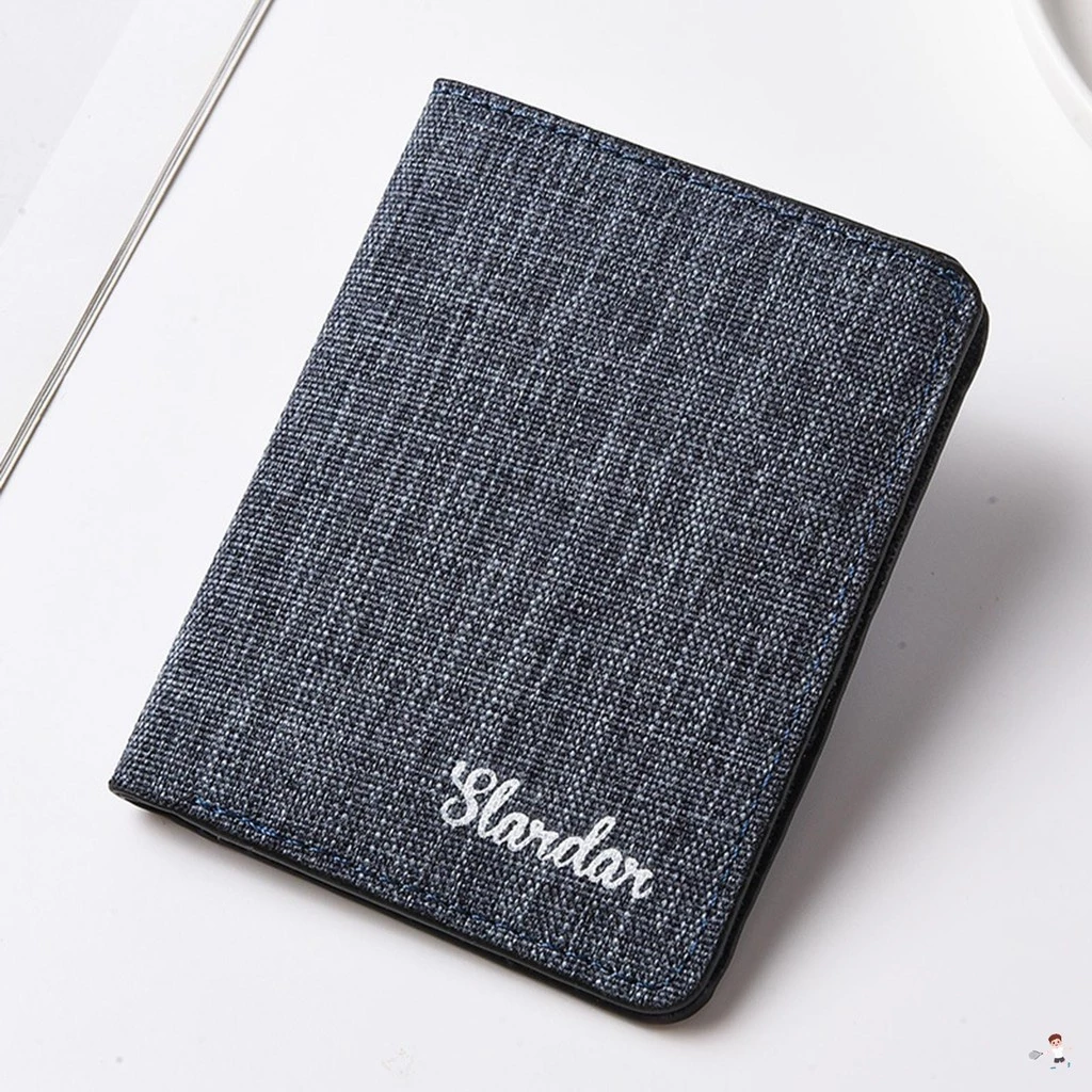 Ví vải dọc ngắn nam Túi đựng thẻ chống mài mòn