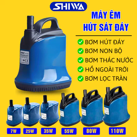 Máy Bơm Chìm Hút Đáy Bể Cá SOBO 7w, 25w,35w, 55w,80w, 110w - Máy Bơm Nước Hồ Cá, Hút Cặn, Thay Nước Bơm Hòn Non Bộ