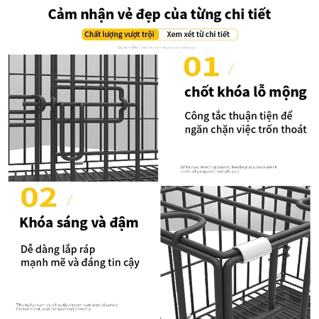 🐈Dogelsy🐕 Chuồng Chó Mèo Sơn Tĩnh Điện Lồng chuồng nuôi chó mèo giá rẻ gấp gọn đủ kích S, M, L, XL