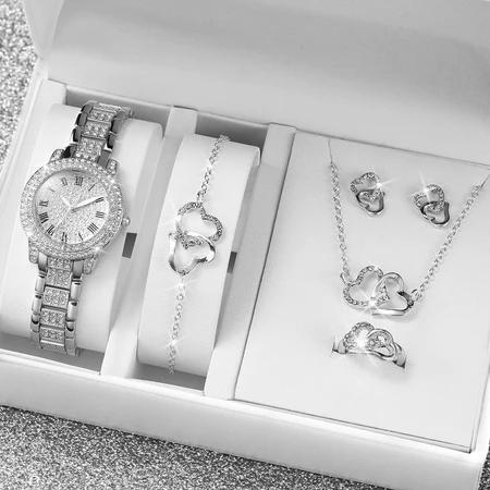 Dây Đeo Đồng Hồ Bằng Thép Không Gỉ Đính Đá Thời Trang Cho Nữ