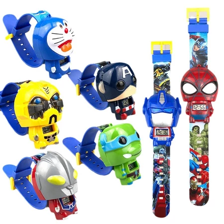 Đồng hồ siêu anh hùng Avengers Phim hoạt hình Captain America Người nhện Đồng hồ điện tử