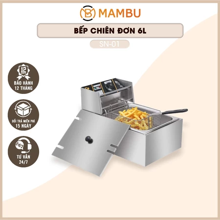 Bếp chiên đơn - Chiên, rán thực phẩm - Nồi chiên công nghiệp