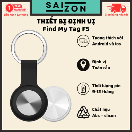 Thiết bị định vị FIND MY TAG F5 - Định vị toàn cầu - Tương thích với ANDROID và I.OS - Pin 12 tháng