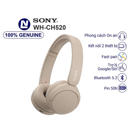New Full box Sony WH CH520 Tai nghe không dây on ear kết nối đa điểm