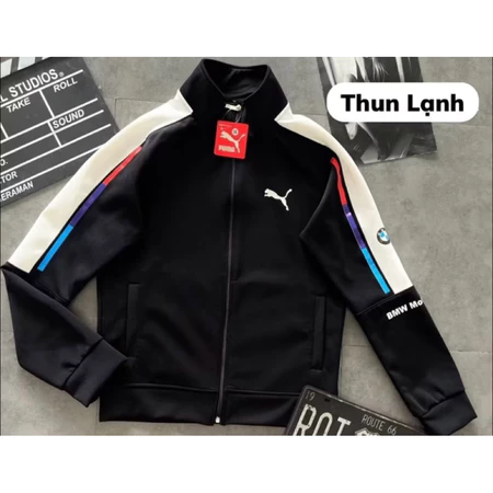 Áo Khoác Thun Lạnh Chống Nắng Màu Trắng Viền Đen Thể Thao Chất Vải Mịn Thoáng Khí Không Xù Lông Áo Khoác Thu Đông